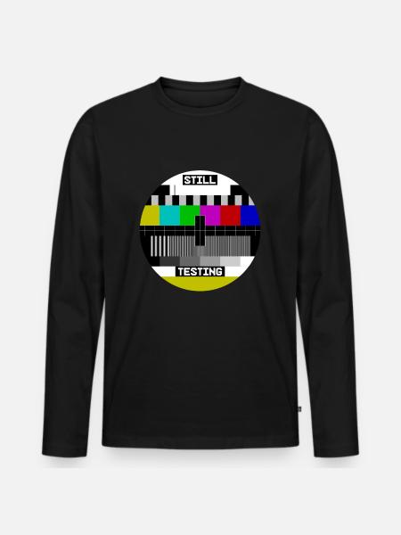 Still Testing Testbild test screen - Männer Premium Bio Langarmshirt - Schwarz