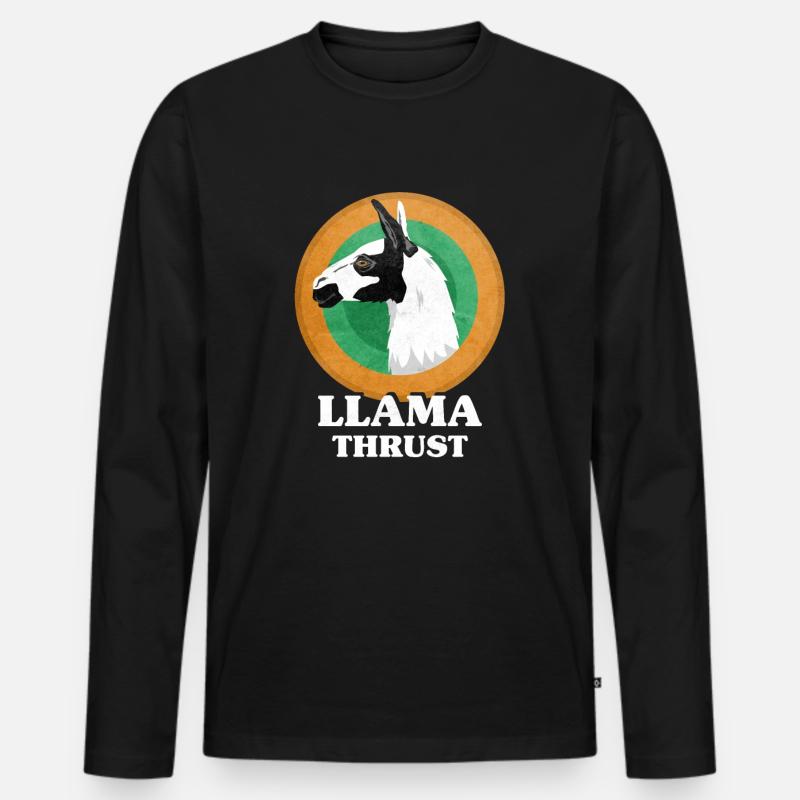 Llamathrust Llama Lama Thrust - T-shirt manches longues Premium bio Homme - noir