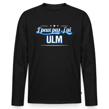 ULM - j'peux pas , j'ai ULM - T-shirt manches longues Premium bio Homme - noir - Devant - Nico (187cm)