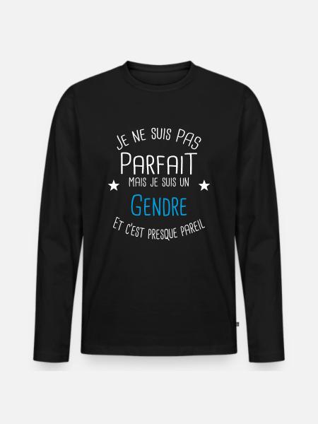 Gendre - T-shirt manches longues Premium bio Homme - noir
