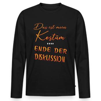 Das ist mein Kostüm I Karneval Faschingsmuffel - Männer Premium Bio Langarmshirt - Schwarz - Vorne - Nico (187cm)