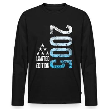 2005 Limited Edition 18. Geburtstag Outfit deko - Männer Premium Bio Langarmshirt - Schwarz - Vorne - Nico (187cm)