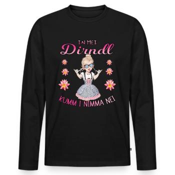 People's Festival In Mei Dirndl Lausmadl Women's Traditional Costumes - Men's Premium Organic Long Sleeve Shirt - black - Front - Nico (187cm)