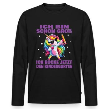 Kindergarten Child 2024 Kita Start Start - Men's Premium Organic Long Sleeve Shirt - black - Front - Nico (187cm)