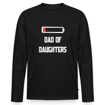Father Daughter - Men's Premium Organic Long Sleeve Shirt - black - Front - Nico (187cm)