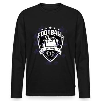 Futur Père Basketball Papa 2023 Nouveau Père - T-shirt manches longues Premium bio Homme - noir - Devant - Nico (187cm)