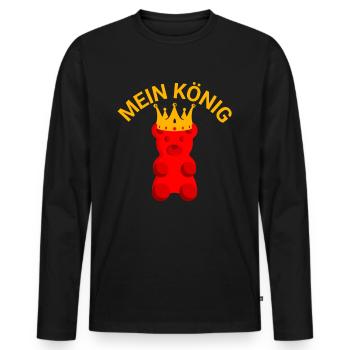 Gummy Bears My King - Men's Premium Organic Long Sleeve Shirt - black - Front - Nico (187cm)