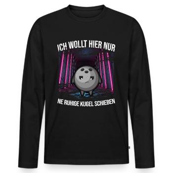bowling bowling ball x split bowl strike spare pin - Men's Premium Organic Long Sleeve Shirt - black - Front - Nico (187cm)