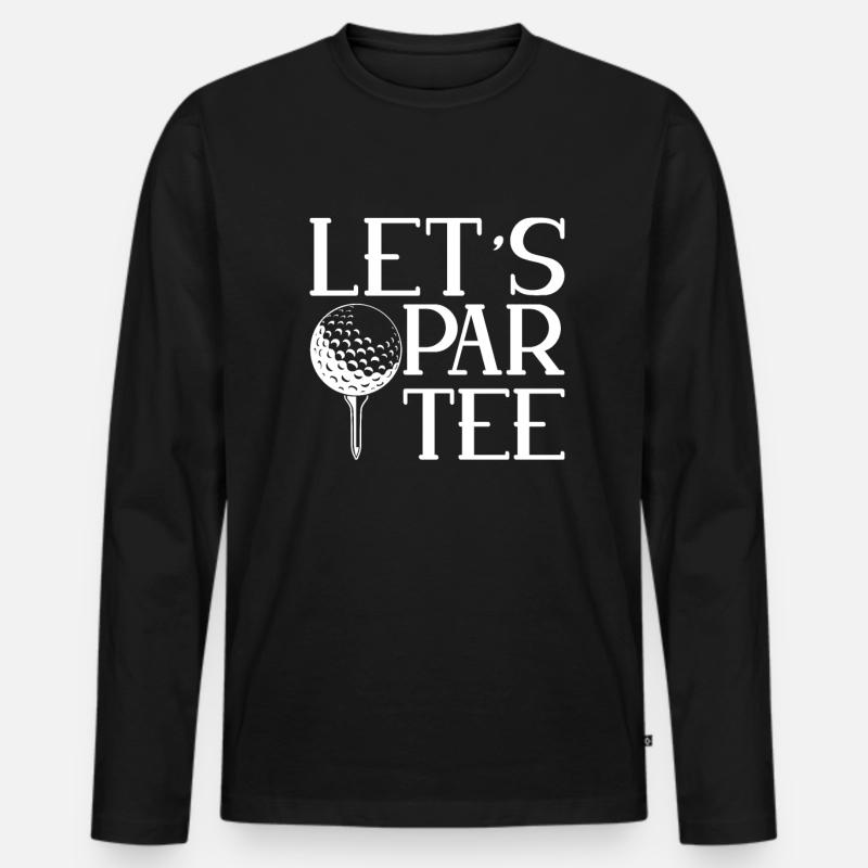 Let's Par Tee Für Golfer - Männer Premium Bio Langarmshirt - Schwarz