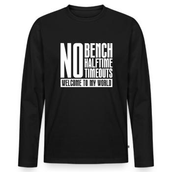 Keine Bank, Kein Halbzeit-cross-country-lauf - Männer Premium Bio Langarmshirt - Schwarz - Vorne - Nico (187cm)