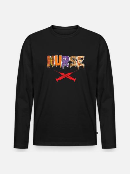 Creepy - Men's Premium Organic Long Sleeve Shirt - black
