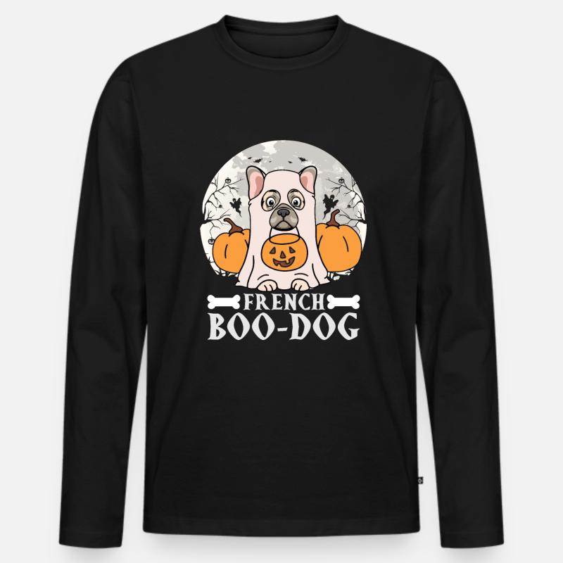Französischer - Männer Premium Bio Langarmshirt - Schwarz