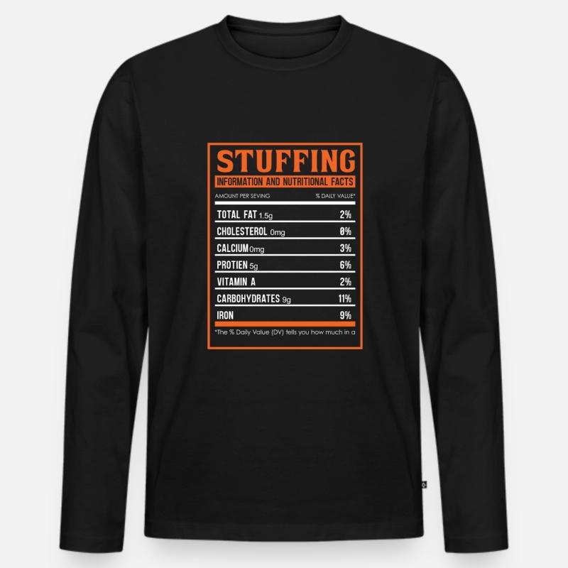 Putenfüllungerntedank-herbstsaison-kürbis - Männer Premium Bio Langarmshirt - Schwarz