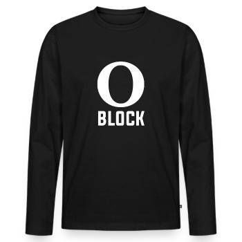 O Block Chicago Illinois États-Unis O’Block - T-shirt manches longues Premium bio Homme - noir - Devant - Nico (187cm)