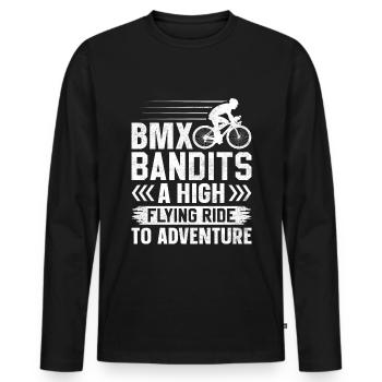 Bmx Bandits A high-flying ride into adventure - Men's Premium Organic Long Sleeve Shirt - black - Front - Nico (187cm)