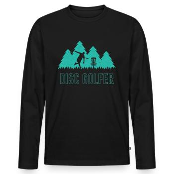 Disc Golf Players Disc Golf Disc Golf Players - T-shirt manches longues Premium bio Homme - noir - Devant - Nico (187cm)