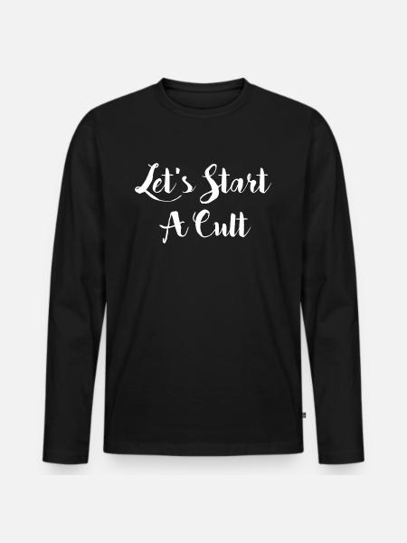 Commençons un graphique culte - T-shirt manches longues Premium bio Homme - noir
