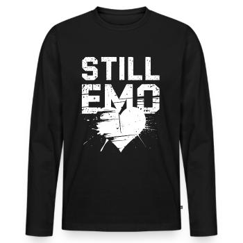 Toujours Emo ! Emo Goth Alternative - T-shirt manches longues Premium bio Homme - noir - Devant - Nico (187cm)