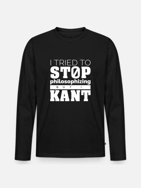 Philosophy Kant Shirt - Men's Premium Organic Long Sleeve Shirt - black