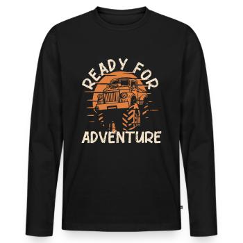 Monster Truck Adventure - Men's Premium Organic Long Sleeve Shirt - black - Front - Nico (187cm)