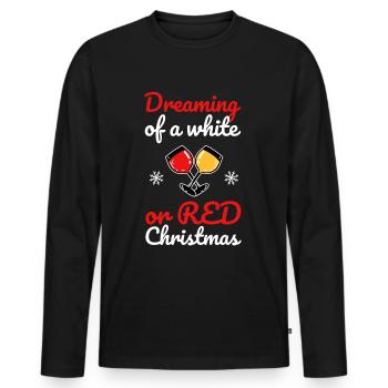 Wein Glühwein Weihnachten - Männer Premium Bio Langarmshirt - Schwarz - Vorne - Nico (187cm)