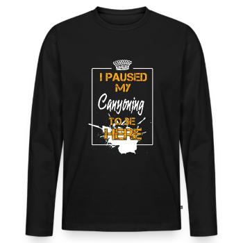 Canyoning - Men's Premium Organic Long Sleeve Shirt - black - Front - Nico (187cm)