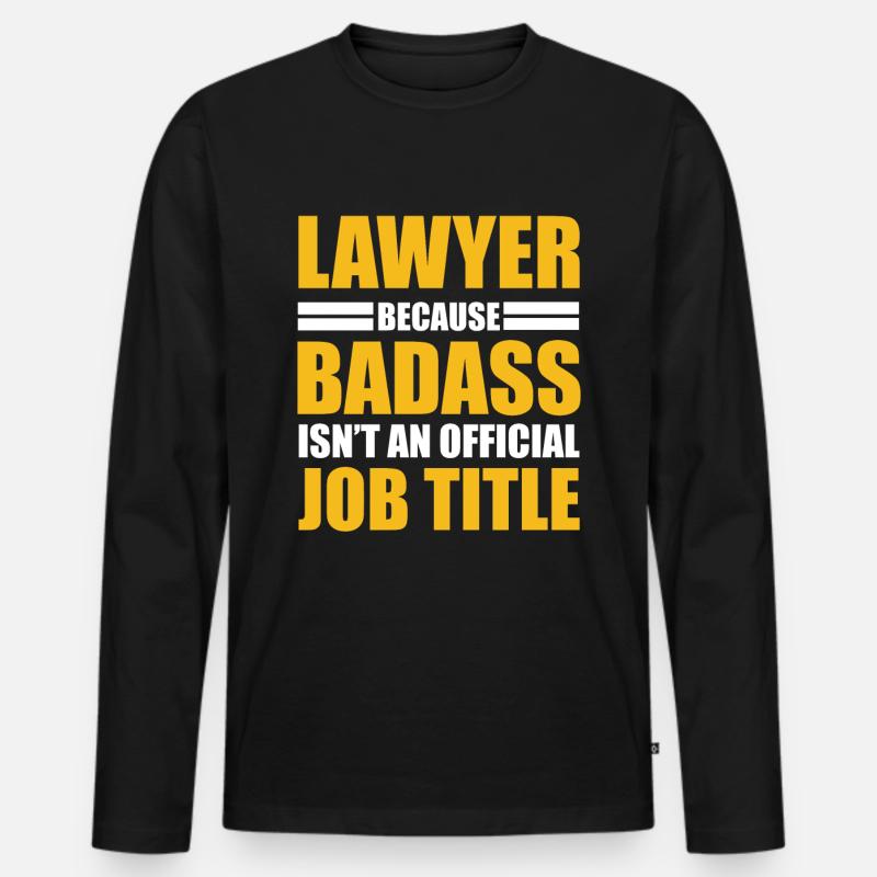 Rechtsanwalt, Anwalt Badass - Männer Premium Bio Langarmshirt - Schwarz
