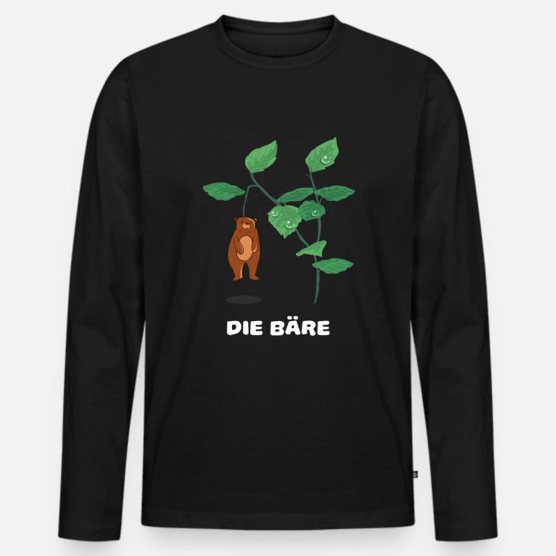Ich bin eine Baere - Männer Premium Bio Langarmshirt - Schwarz