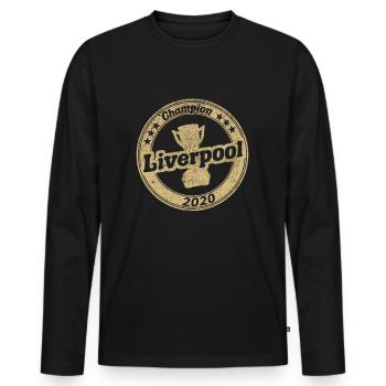 Champion de Liverpool 2020 - T-shirt manches longues Premium bio Homme - noir - Devant - Nico (187cm)