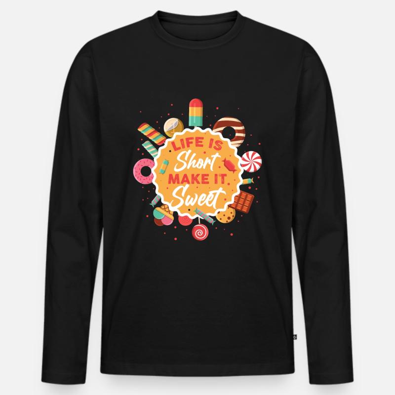 Backen - Männer Premium Bio Langarmshirt - Schwarz