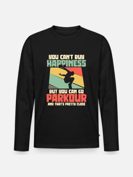 Parkour parkour runner freerunner course - T-shirt manches longues Premium bio Homme - noir