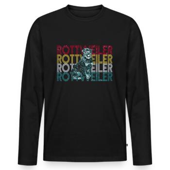 Rottweiler - Men's Premium Organic Long Sleeve Shirt - black - Front - Nico (187cm)
