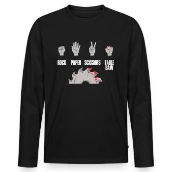Carpenter joiner carpenter gift - Men's Premium Organic Long Sleeve Shirt - black - Front - Nico (187cm)