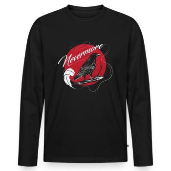 Literature poet author gift - Men's Premium Organic Long Sleeve Shirt - black - Front - Nico (187cm)