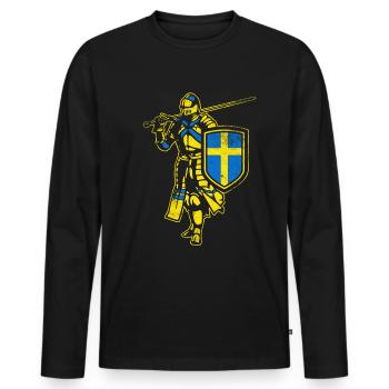 Swedish knight - Men's Premium Organic Long Sleeve Shirt - black - Front - Nico (187cm)