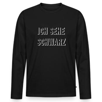 Je vois du noir - T-shirt manches longues Premium bio Homme - noir - Devant - Nico (187cm)