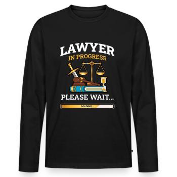 Cadeau avocat avocat avocat - T-shirt manches longues Premium bio Homme - noir - Devant - Nico (187cm)