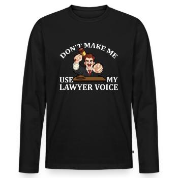 Cadeau avocat avocat avocat - T-shirt manches longues Premium bio Homme - noir - Devant - Nico (187cm)