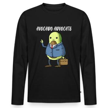 Avocat avocat juriste avocat avocat cadeau - T-shirt manches longues Premium bio Homme - noir - Devant - Nico (187cm)