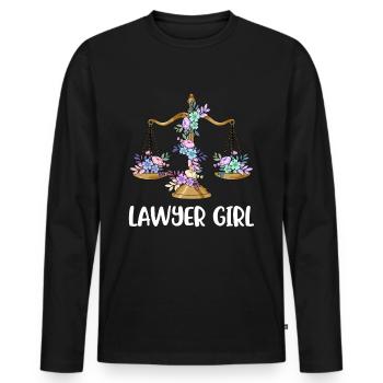 Cadeau avocat avocat avocat - T-shirt manches longues Premium bio Homme - noir - Devant - Nico (187cm)