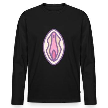 Pink Vagina Female Sex - Männer Premium Bio Langarmshirt - Schwarz - Vorne - Nico (187cm)
