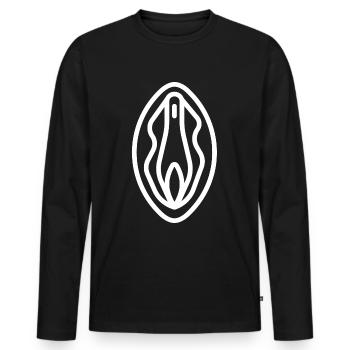 White Vagina Female Sex - Männer Premium Bio Langarmshirt - Schwarz - Vorne - Nico (187cm)