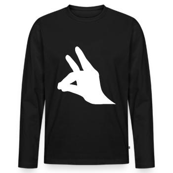 Enseignants de l’enseignement primaire Pédagogues Schweigefuchs Professeur - T-shirt manches longues Premium bio Homme - noir - Devant - Nico (187cm)