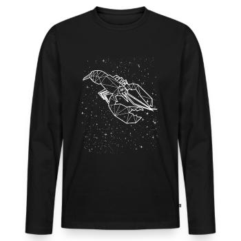 Hummer Sternzeichen - Männer Premium Bio Langarmshirt - Schwarz - Vorne - Nico (187cm)