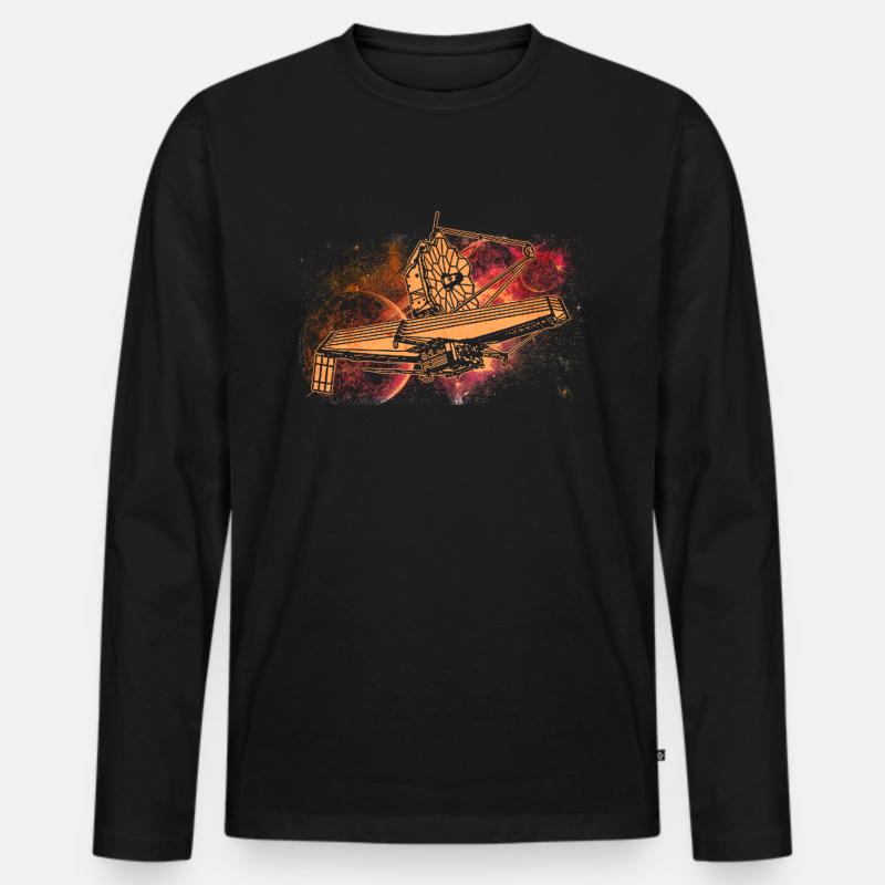 James Webb Weltraumteleskop - Männer Premium Bio Langarmshirt - Schwarz
