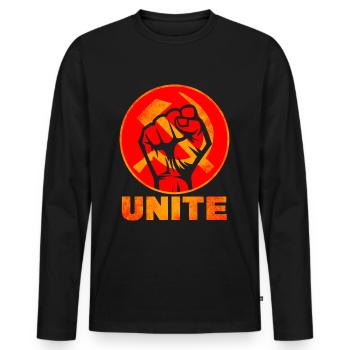 Kummunism & Soviet Union - Men's Premium Organic Long Sleeve Shirt - black - Front - Nico (187cm)