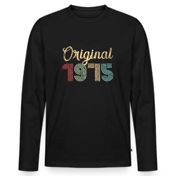 Original 1975 Birthday Gift 47 Years Retro - Men's Premium Organic Long Sleeve Shirt - black - Front - Nico (187cm)