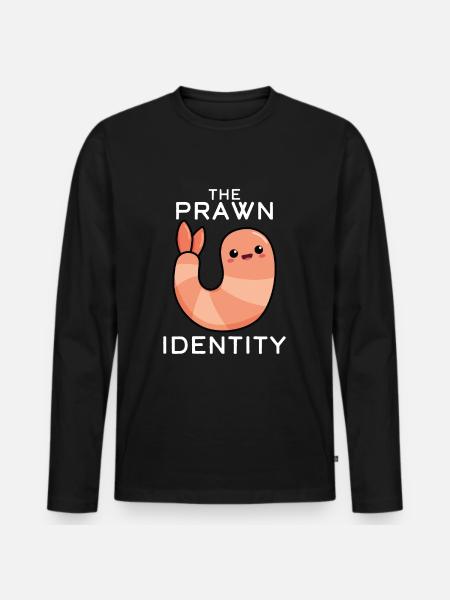 The Prawn Identity - Men's Premium Organic Long Sleeve Shirt - black