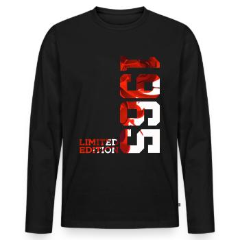 61ST BIRTHDAY 61 YEARS LIMITED EDITION 1965 - Men's Premium Organic Long Sleeve Shirt - black - Front - Nico (187cm)