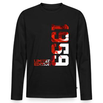 67. GEBURTSTAG 67 JAHRE LIMITED EDITION 1959 - Männer Premium Bio Langarmshirt - Schwarz - Vorne - Nico (187cm)